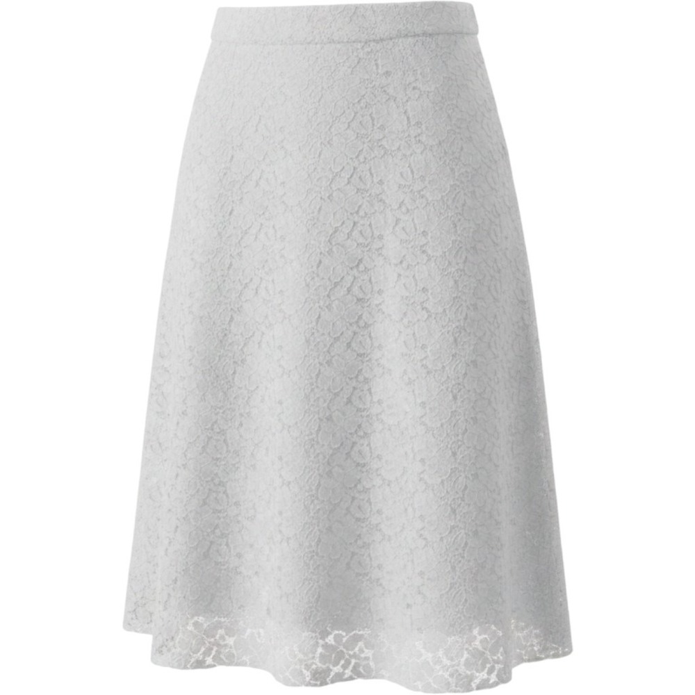 Banana Republic White Floral Lace Pencil Skirt Scalloped Hem Size 4